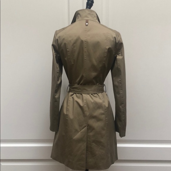 Mackage Estela belted Trench with leather trim - Picture 3 of 8